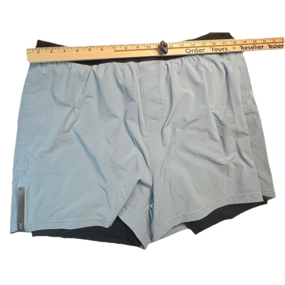 Rhone Men's XXL Lined Athletic Running Shorts Light Blue 5" Inseam Stretch - Picture 4 of 7